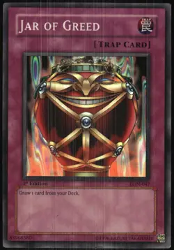 Yu-Gi-Oh! - Labyrinth of Nightmare Jar of Greed 2003 LON-047 1st Edition - Image 1