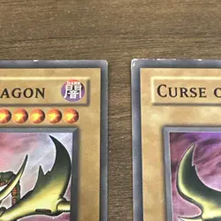 2X) YuGiOh Curse of Dragon LOB-066 1st Edition LP + 1st Edition MP (description) - Image 2