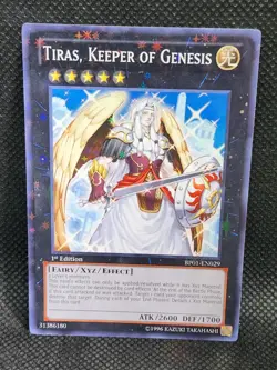Yugioh Tiras, Keeper of Genesis Starfoil Rare BP01-EN029 1st Edition LP Conditio - Image 1