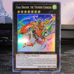 1X GAIA DRAGON, THE THUNDER CHARGER - GAOV-EN046 - SUPER 1ST NEAR MINT - YUGIOH - Image 1