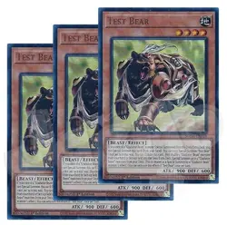 Yugioh - Test Bear x 3 - 1st Edition Ultra Rare LP - Free Holo Card - Image 2