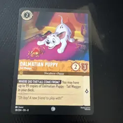 38/204 DALMATION PUPPY TAIL WAGGER EN8 COMMON DISNEY LORCANA CARD - Image 1