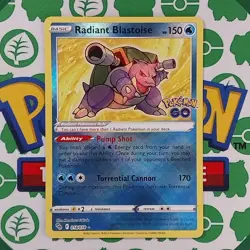 Radiant Blastoise 018/078 PokÃ©mon GO Holo NM Pokemon Card English - Image 1