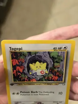 Pokemon TCG Togepi 51/111 Neo Genesis 1st Edition Vintage Card LP - Image 3