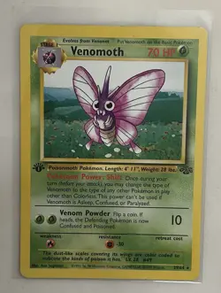1999 POKEMON TCG Venomoth - 1ST EDITION - Jungle 29/64 - Vintage Card LP - Image 1