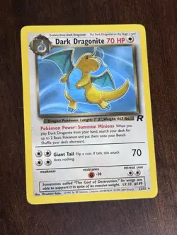 Pokemon TCG Dark Dragonite Non-Holo Card 22/82 NM LP Condition Rare Team Rocket - Image 1