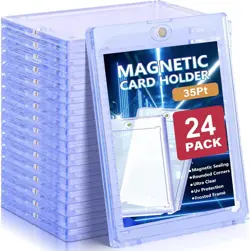 Kitoyz 24 ct Magnetic Card Holder for Trading Cards, 35PT Baseball 24P, Clear - Image 1