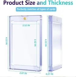 Kitoyz 24 ct Magnetic Card Holder for Trading Cards, 35PT Baseball 24P, Clear - Image 3