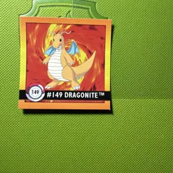 1999 Artbox Stickers Series 1 Pokémon Card Sticker TCG #149 DRAGONITE NM - Image 1