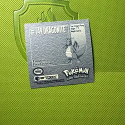 1999 Artbox Stickers Series 1 Pokémon Card Sticker TCG #149 DRAGONITE NM - Image 2