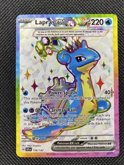 2024 Pokemon Stellar Crown Lapras ex Ultra Rare Holo 158/142 - Image 1