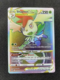 2022 Pokemon Brilliant Stars Shaymin VStar Secret Rare Holo 173/172 - Image 1