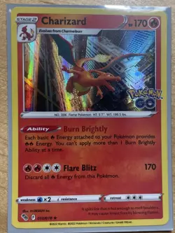 Charizard 10/78 PokÃ©mon GO Set Holo Rare PokÃ©mon Card TCG 2022 - Image 1