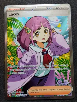 PokÃ©mon TCG Stellar Crown Lacey Full Art Ultra Rare Holo Trainer Card 166/142 - Image 1