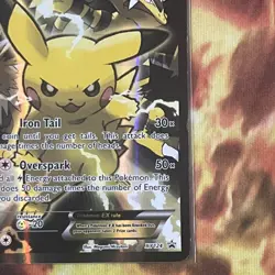Pokemon TCG English Card XY Promo Pikachu EX XY124 Full Art - Damaged (See Pics) - Image 7