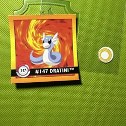 1999 Artbox Stickers Series 1 Pokémon Card Sticker TCG #147 DRATINI NM - Image 1