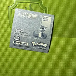 1999 Artbox Stickers Series 1 Pokémon Card Sticker TCG #147 DRATINI NM - Image 2