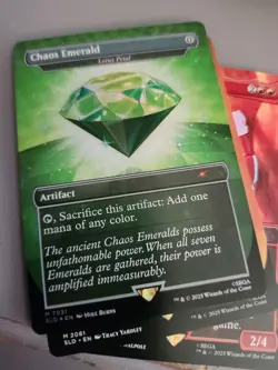 Chaos Emerald (Lotus Petal) Green 7031 Secret Lair Drop Sonic Bonus MTG NM - Image 2