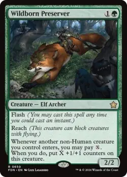 Wildborn Preserver - Light Play MTG Foundations - Image 1