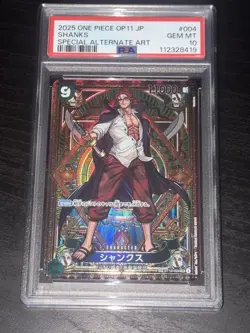 PSA10 One Piece Card Game Shanks SR SP ST16-004 Japanese Trading Card - Image 1