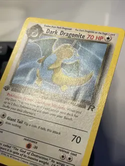 Pokemon Dark Dragonite 22/82 Team Rocket 1st Edition Non Holo lp dents (pics) - Image 2