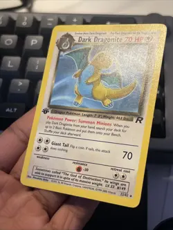 Pokemon Dark Dragonite 22/82 Team Rocket 1st Edition Non Holo lp dents (pics) - Image 6