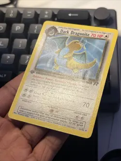 Pokemon Dark Dragonite 22/82 Team Rocket 1st Edition Non Holo lp dents (pics) - Image 7