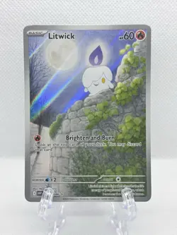 Litwick 101/086 Illustration Rare- Pokemon White Flare Holo SV ENGLISH - Image 1