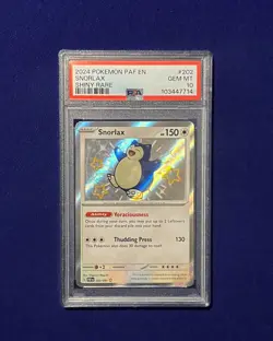 PSA 10 Snorlax Shiny Rare #202 Paldean Fates 2024 Pokemon GEM MINT - Image 1