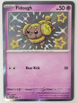 PROMO Fidough SVP069 - SHINY Twilight Masquerade Pokemon Card SVP 069 sowsow Art - Image 4