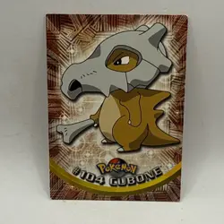 2000 Topps Pokemon TV Animation Edition Series 2 Cubone #104 Blue logo HP Card - Image 3