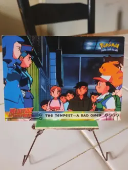 The Tempest Bad Omen Blue Label 15 Mewtwo Strikes Back NM Pokemon Card Vintage - Image 1