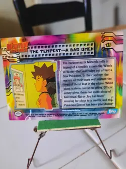 The Tempest Bad Omen Blue Label 15 Mewtwo Strikes Back NM Pokemon Card Vintage - Image 2