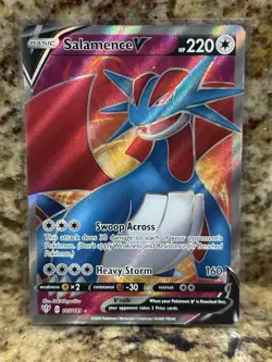 Salamence V 185/189 Darkness Ablaze Full Art Ultra Rare Holo Pokemon TCG Card NM - Image 3