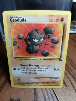 Geodude 47/62 Fossil Pokemon Card WOTC NM Fossil Set Vintage Pokémon TCG - Image 1