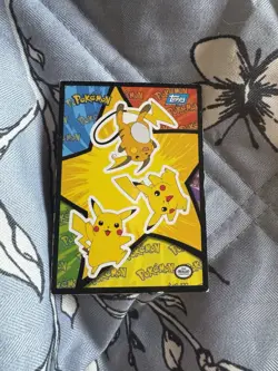 Pikachu & Raichu - 2000 Topps Pokemon First Movie Sticker / Card - Image 3