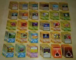MP-HP Lot Of 100 Vintage Pokemon Cards Regular Mostly Fossil Jungle W Rocket BSU - Image 8