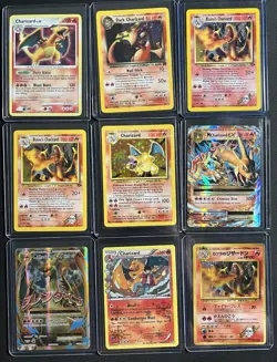 Pokemon Charizard Holo Lot 🌈Vintage Bangers! Holo Bleeds! Errors! 🔥 9 Cards - Image 1