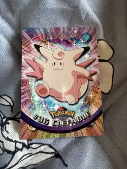 #36 CLEFABLE Blue Logo Pokemon Topps TV Animation Edition Trading Card  1999 - Image 3