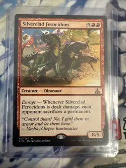 MTG 1x Silverclad Ferocidons 115 Rivals of Ixalan Magic the Gathering Card NM - Image 1