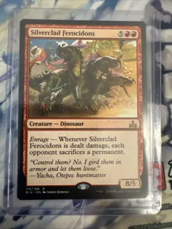 MTG 1x Silverclad Ferocidons 115 Rivals of Ixalan Magic the Gathering Card NM - Image 3