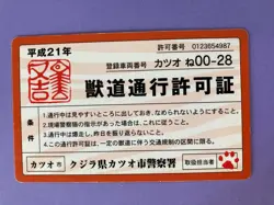 Namennayo Cat Perlorian Cats Animal Passage Permit Nameneko card - Image 6