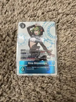 Rina Shinomiya Alt Art BT11 Secret Rare Card Digimon TCG - Image 1