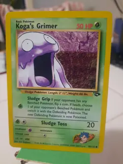 Koga's Grimer 78/132 Gym Challenge WOTC 2000 Vintage Pokemon Card LP - Image 1