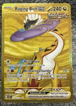 Pokémon Card TCG - Raging Bolt EX 218/162 - Temporal Forces - Hyper Rare - Image 1