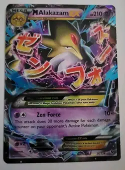 Pokémon TCG XY Fates Collide M Alakazam EX Ultra Rare Holo Card 26/124 NM - Image 1