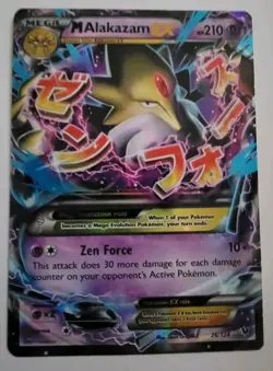 Pokémon TCG XY Fates Collide M Alakazam EX Ultra Rare Holo Card 26/124 NM - Image 3