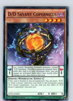 Yu-Gi-Oh TCG D/D Savant Copernicus SDPD-EN003 1st Edition Regular Common NM - Image 1