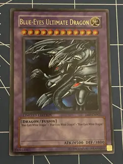 Yu-Gi-Oh Blue-Eyes Ultimate Dragon JMP-EN005 Ultra Rare Limited Edition LP (A3) - Image 1