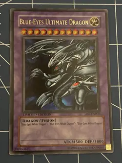 Yu-Gi-Oh Blue-Eyes Ultimate Dragon JMP-EN005 Ultra Rare Limited Edition LP (A3) - Image 4